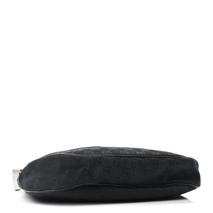 Gucci Monogram Medium Half Moon Hobo Black 4 of 10
