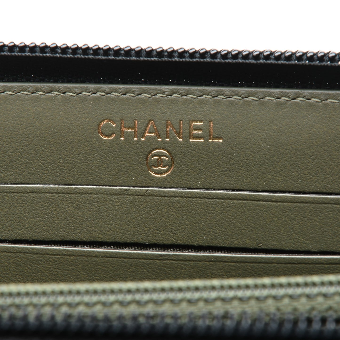 Caviar Quilted Boy Small Zip Around Wallet Black