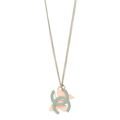 Chanel Resin Butterfly CC Necklace Multicolor 1 of 5