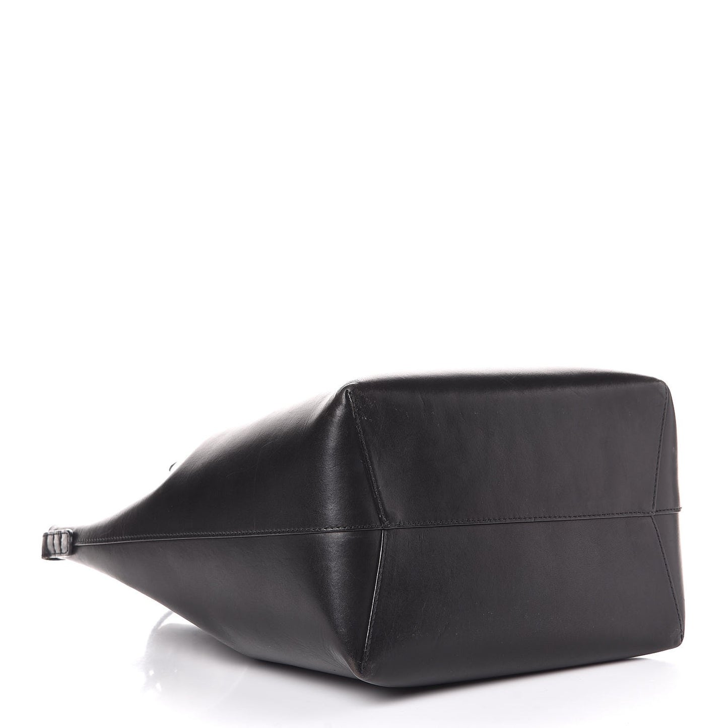 Vegetable Tanned Calfskin Bucket Bag Black Royal