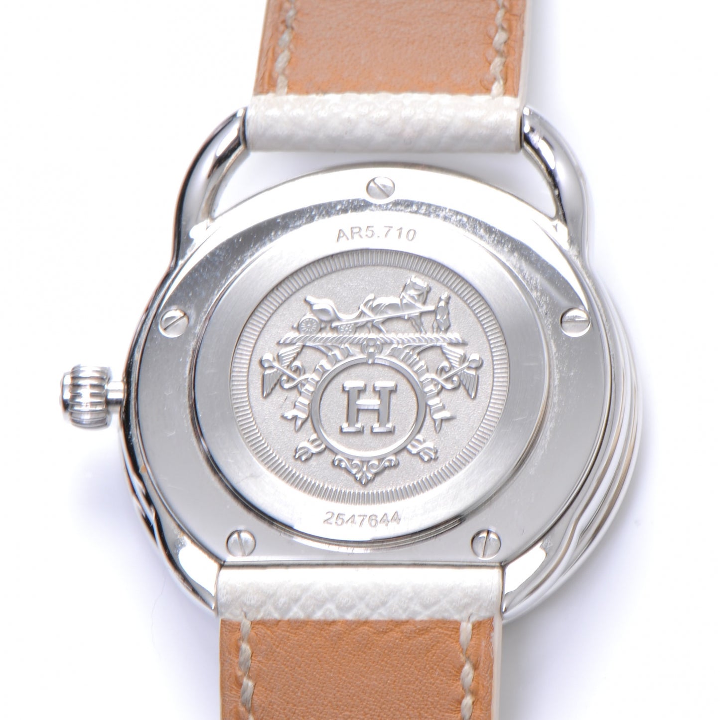Stainless Steel Epsom 38mm Arceau Quartz Watch Blanc