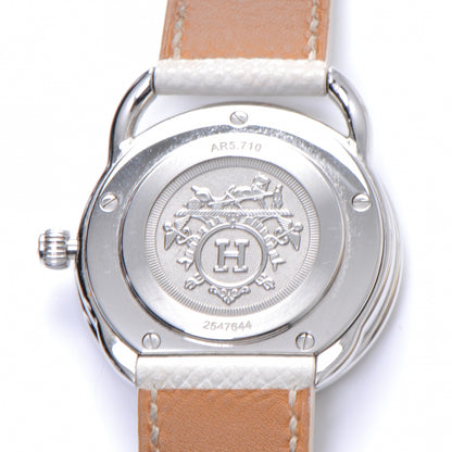 Hermes Stainless Steel Epsom 38mm Arceau Quartz Watch Blanc 4 of 7