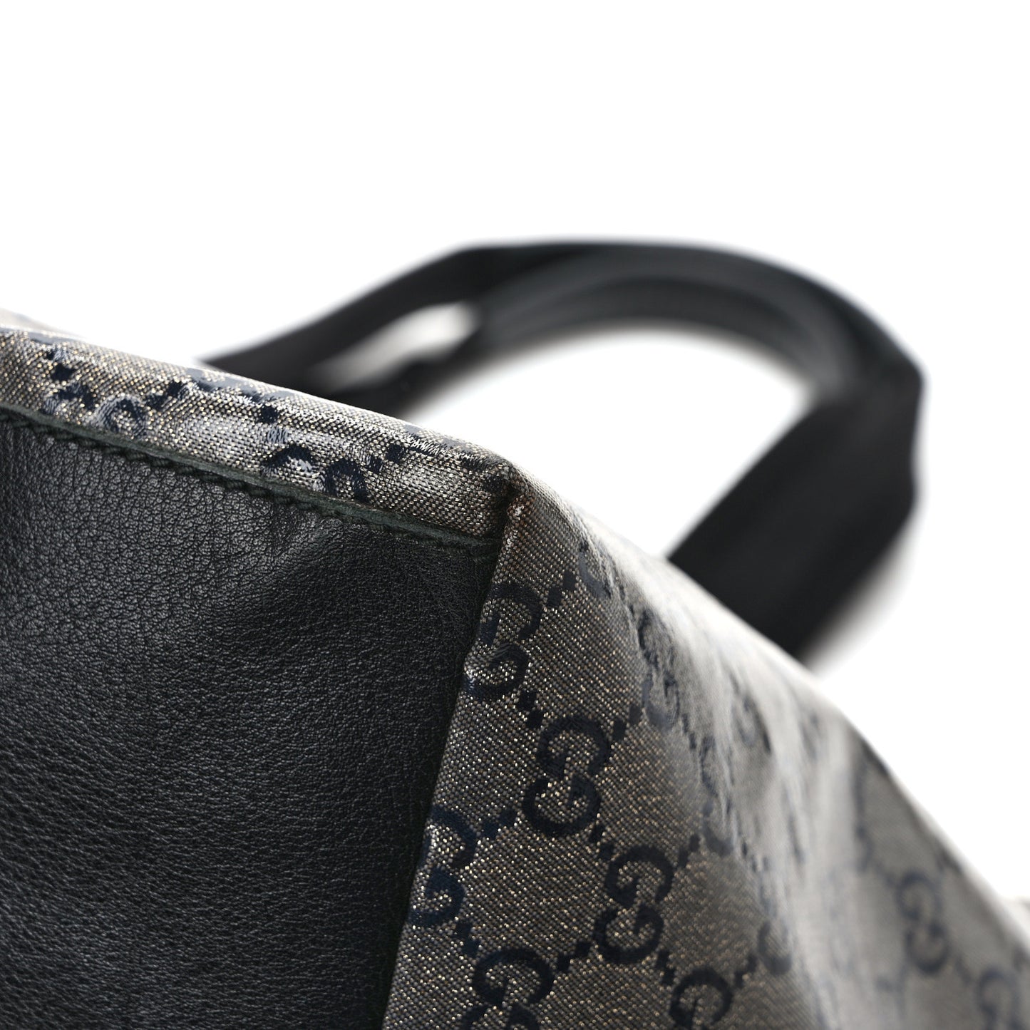 Crystal Monogram Large Bucket Tote Black