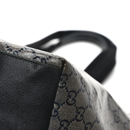 Gucci Crystal Monogram Large Bucket Tote Black 11 of 12