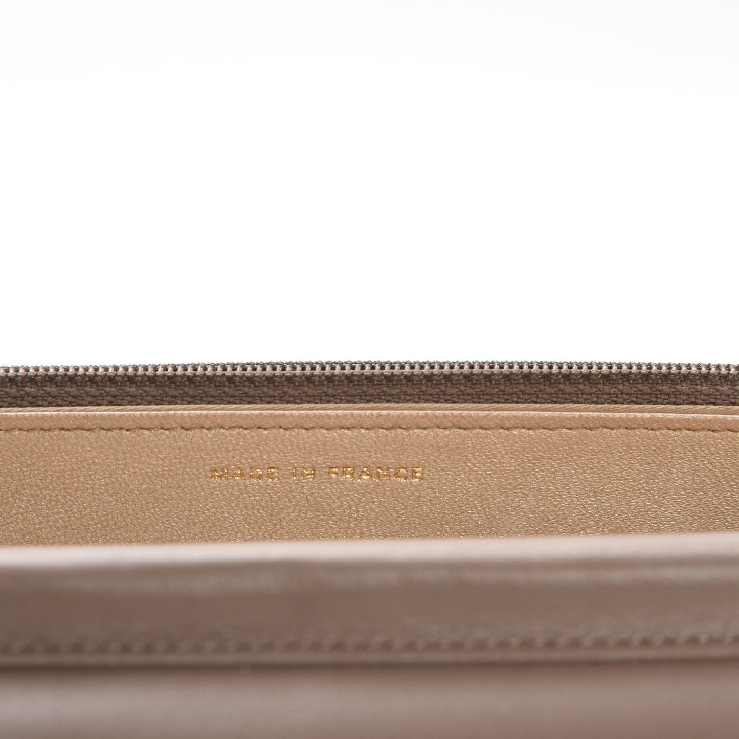 Lambskin Camellia Embossed Wallet on Chain WOC Beige