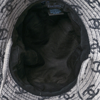 Chanel Denim CC Bucket Hat L White Black 6 of 8