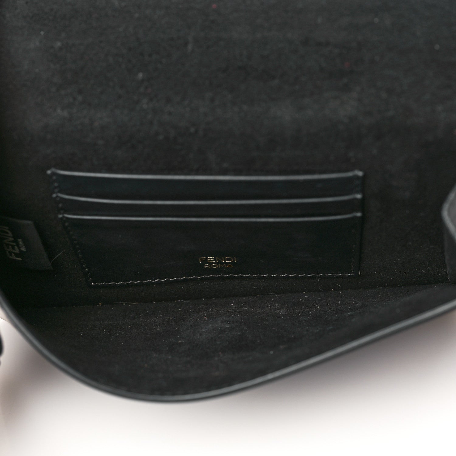 Fendi Vitello King Mini Flat Baguette Black 5 of 9