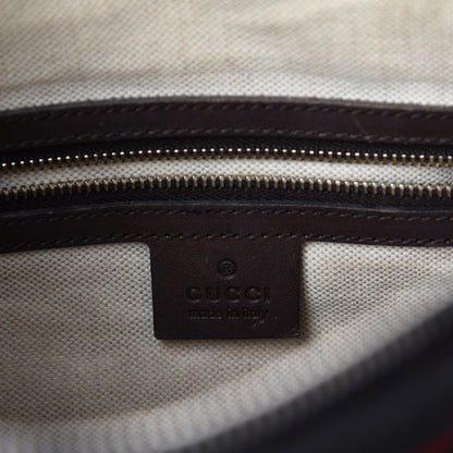 Gucci Monogram Vintage Web Medium Boston Dark Brown 11 of 13