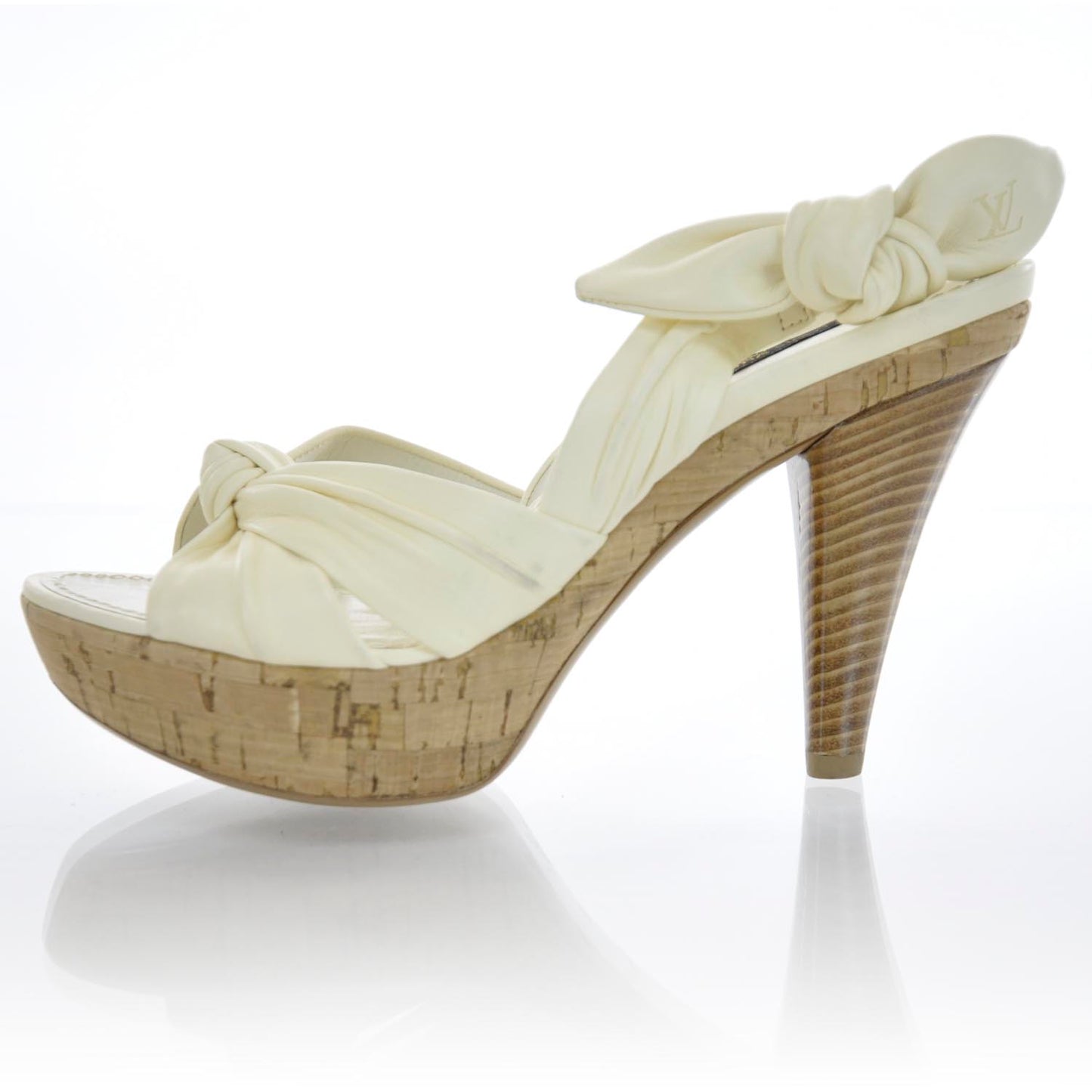 Leather Porto Cervo Slingback Heels White 36