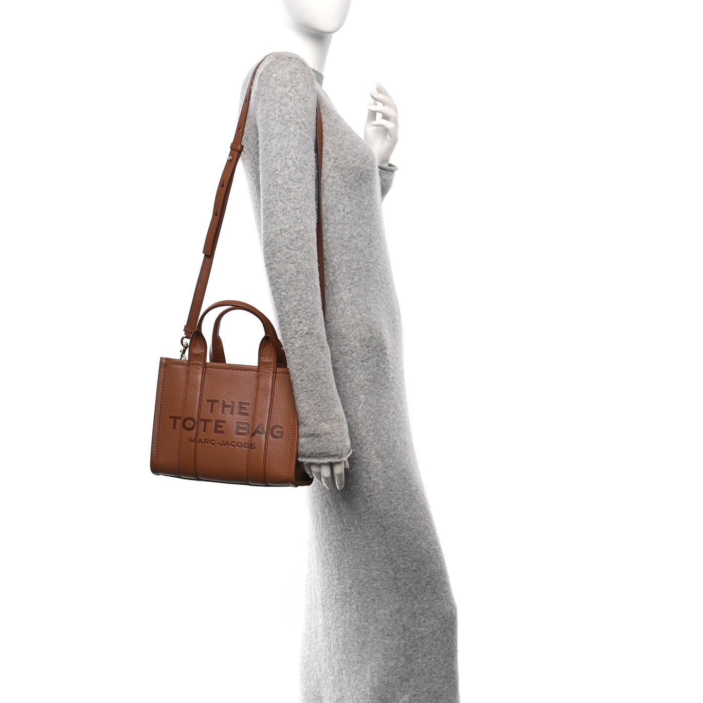 Grained Calfskin Small The Tote Bag Argan Oil