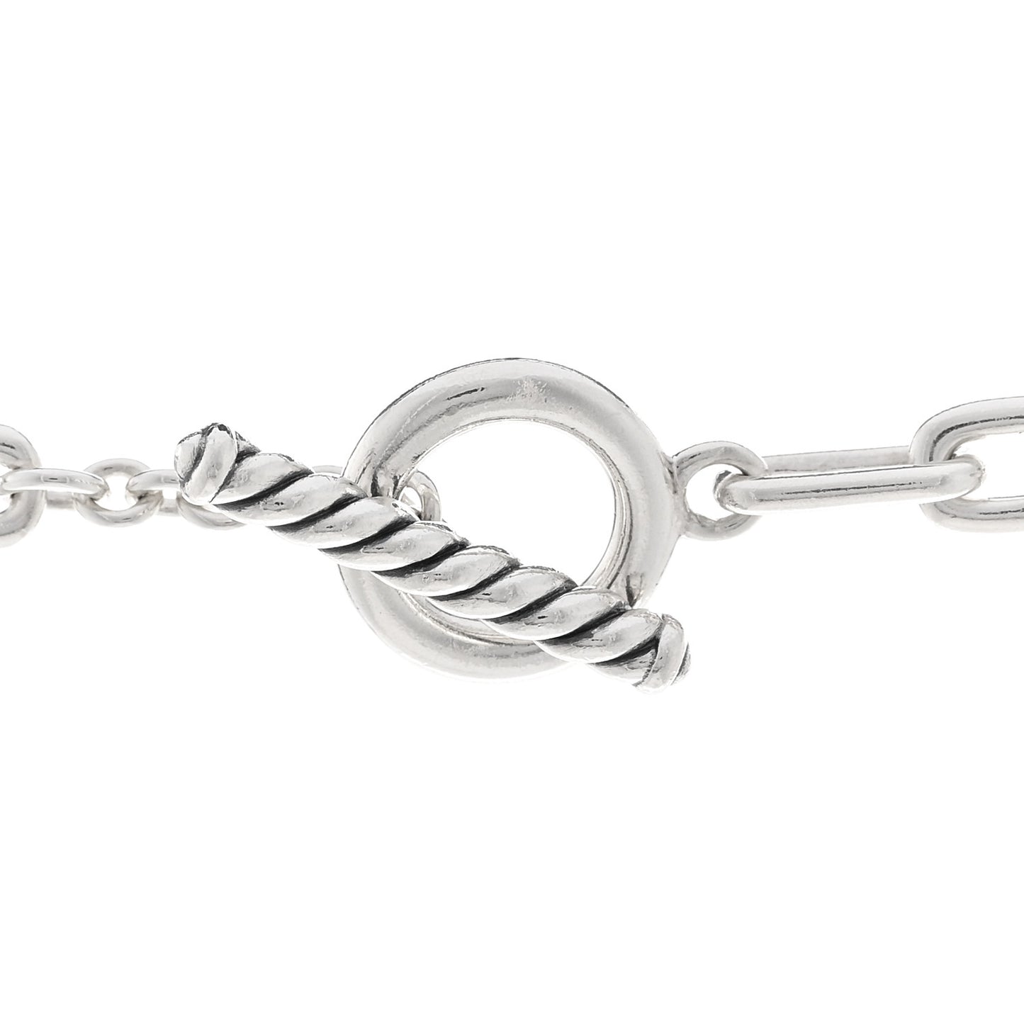 Sterling Silver Diamond Wellesley Long Chain Link Necklace