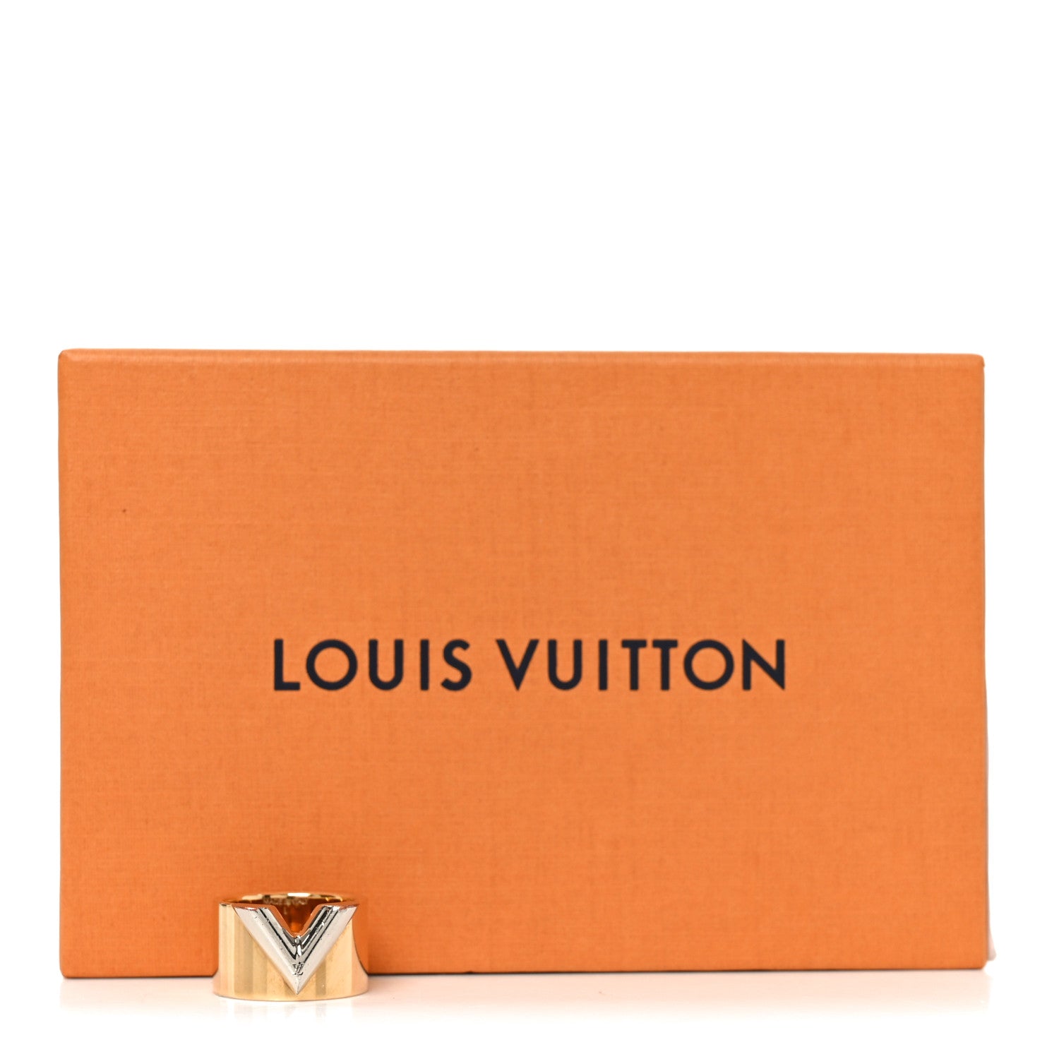 Louis Vuitton Brass Essential V Ring L 57 8 Gold Silver 5 of 5