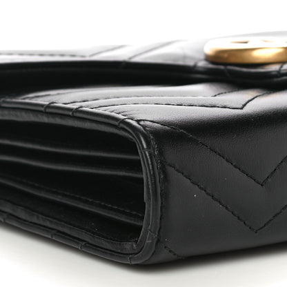 Gucci Calfskin Matelasse GG Marmont Chain Wallet Black 8 of 19