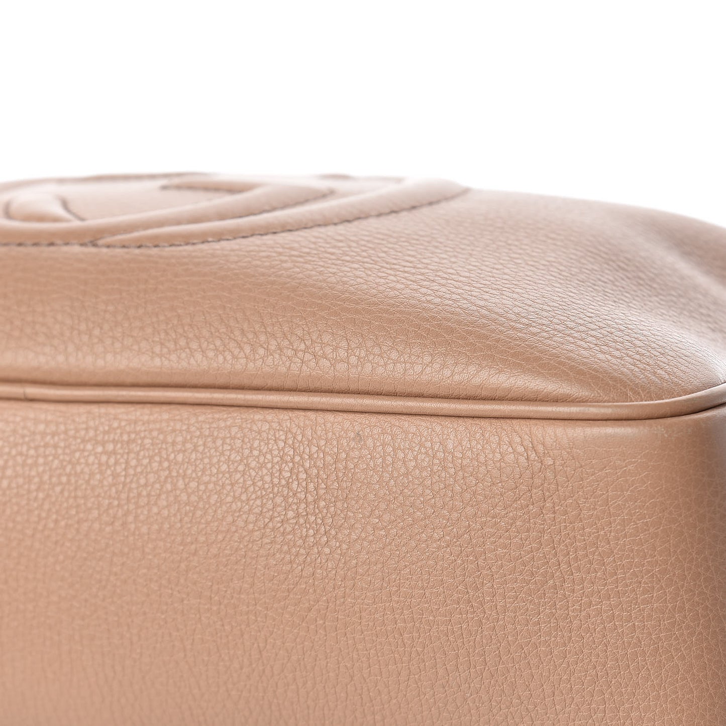 Pebbled Calfskin Small Soho Bowler Camelia