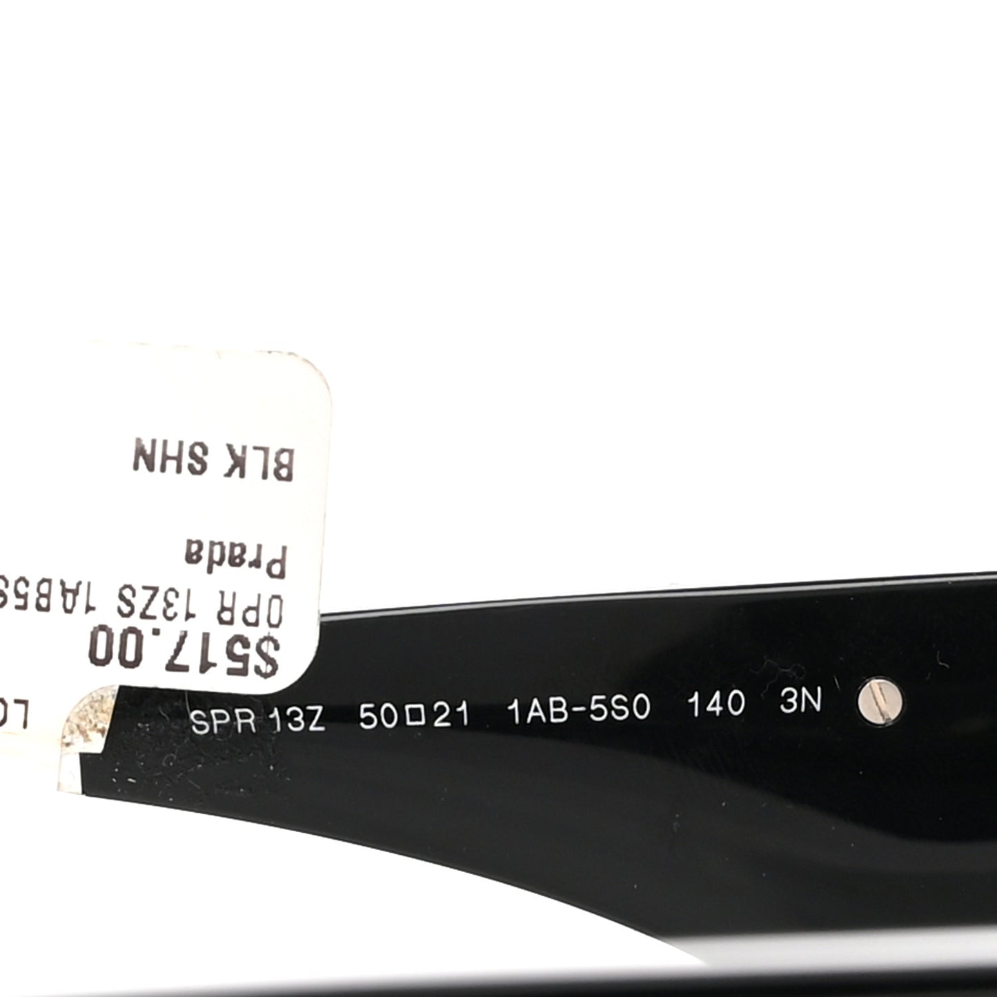 Acetate Symbole Sunglasses SPR 13Z Black