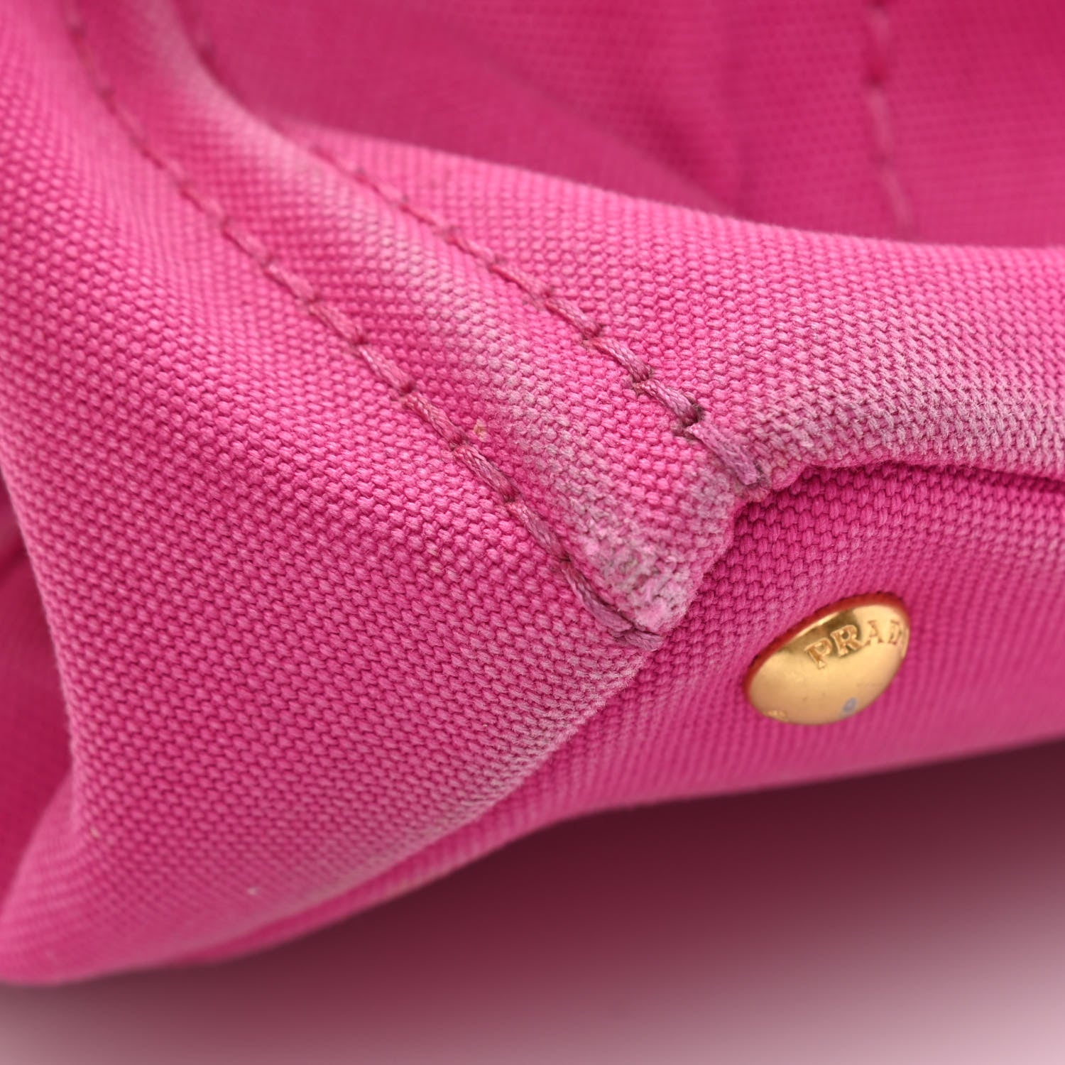 Prada Canapa Small Logo Shopping Tote Fuxia 14 of 20