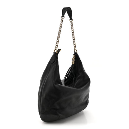 Gucci Pebbled Calfskin Medium Soho Chain Hobo Black 3 of 11