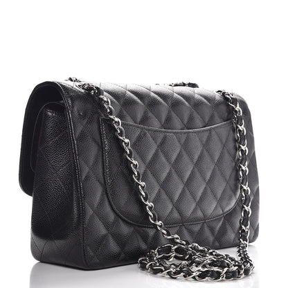 Chanel Caviar Quilted Jumbo Double Flap Black 4 of 9