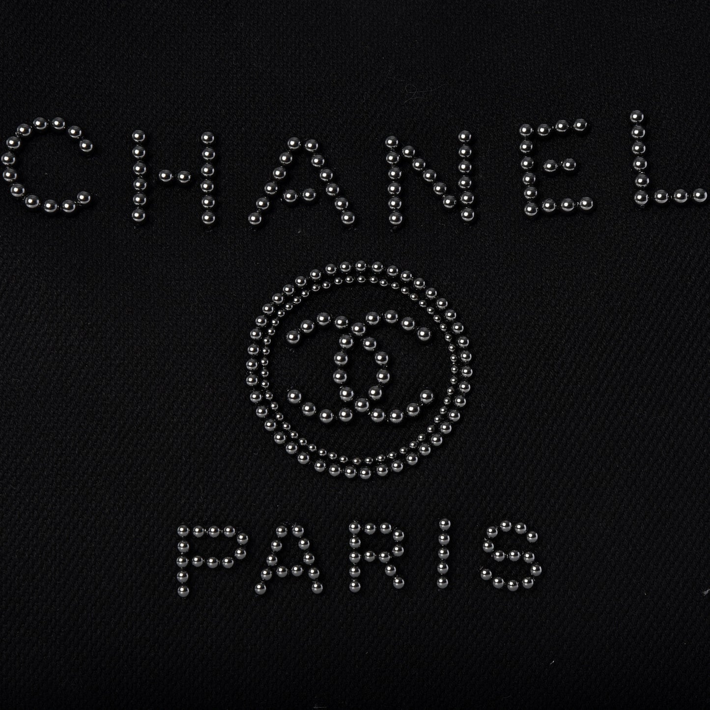 Canvas Pearl Medium Deauville Tote Black