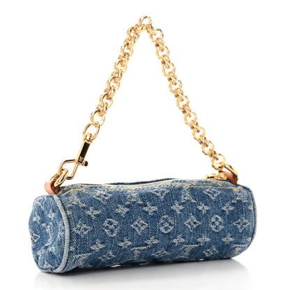 Louis Vuitton Monogram Denim Mini Papillon Denim Blue 3 of 6