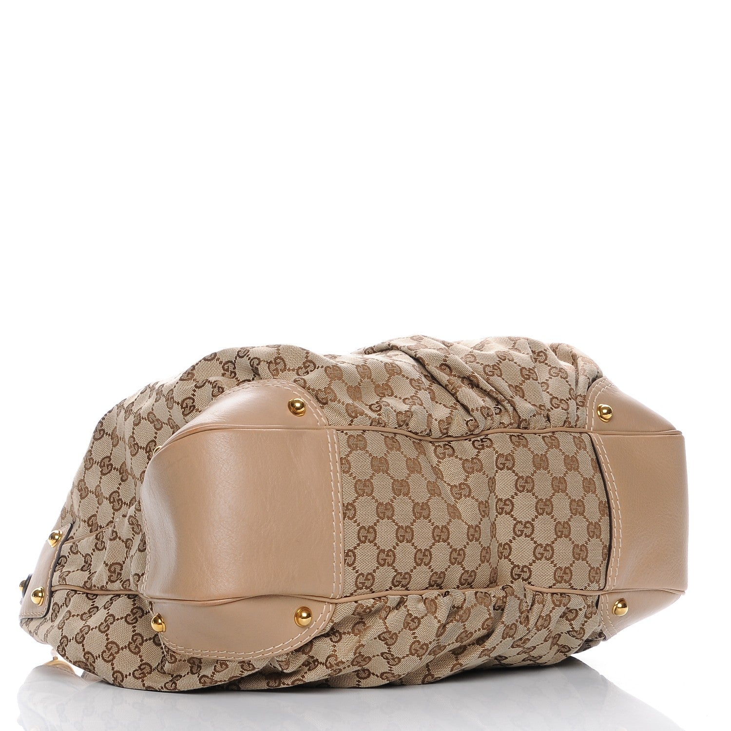 Gucci Monogram Large Jockey Hobo Beige 4 of 9