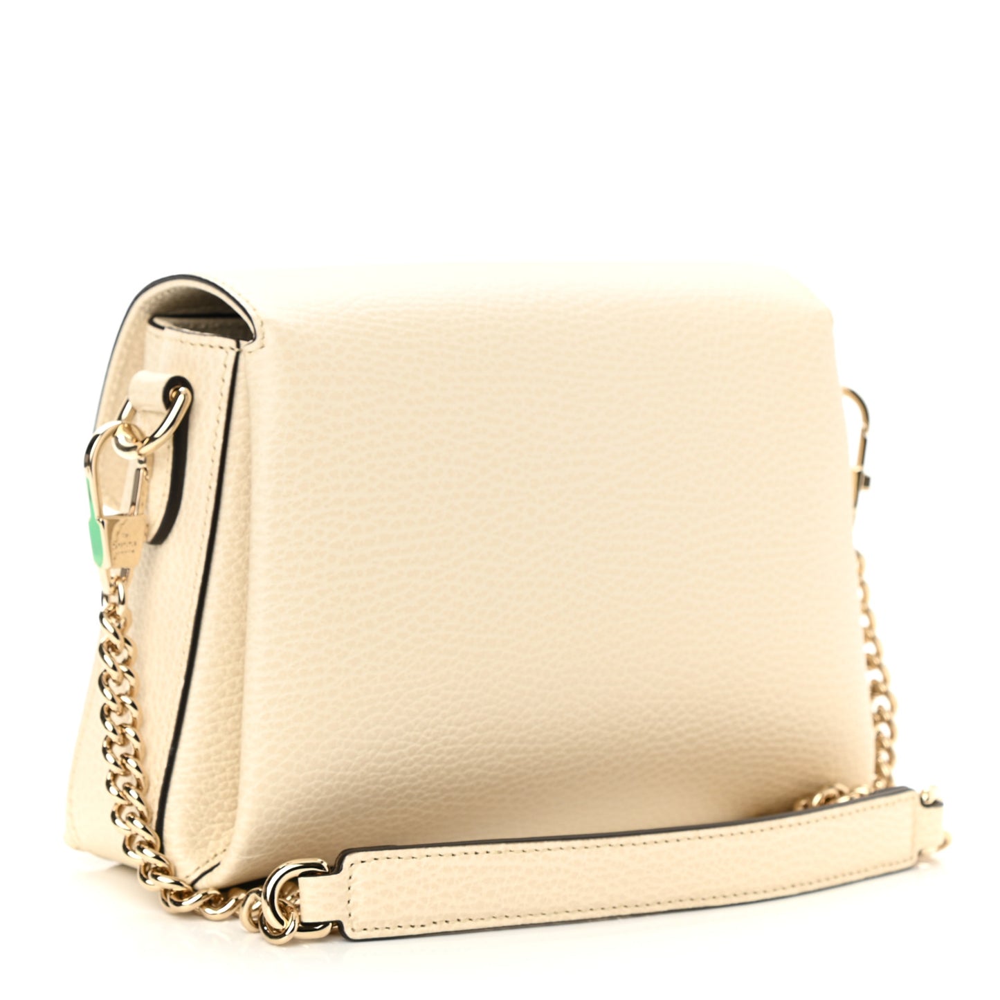 Dollar Calfskin Interlocking G Crossbody Bag Mystic White