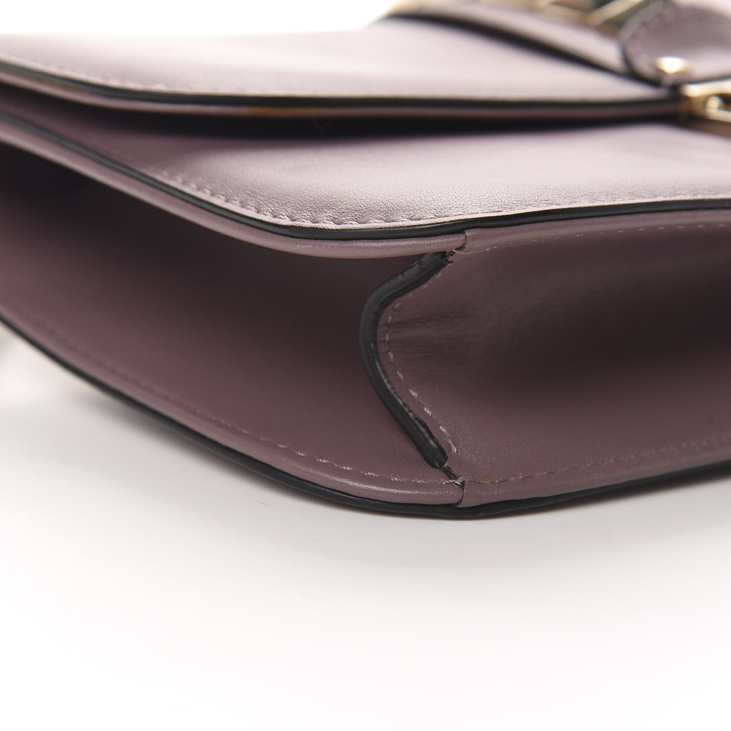 Vitello Medium Glam Lock Rockstud Flap Dark Mauve