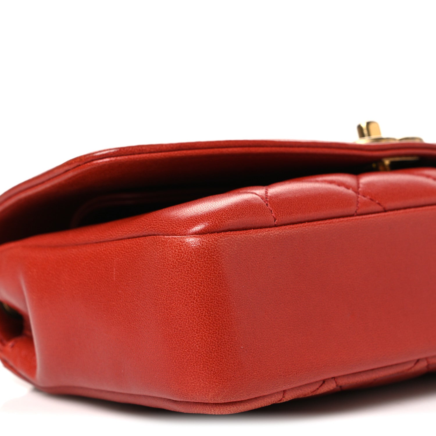Chanel Lambskin Quilted Small Single Flap Red 9 of 10