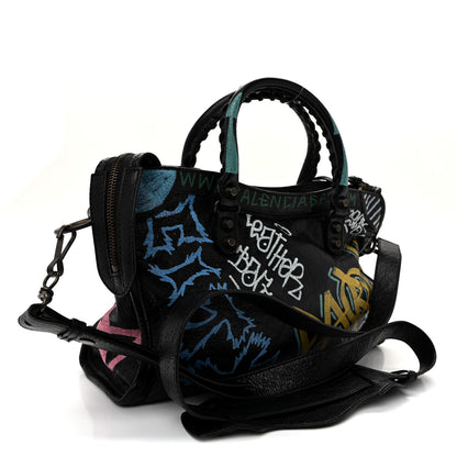 Balenciaga Agneau Graffiti All Over Classic Hardware S City Black Multicolor 3 of 10