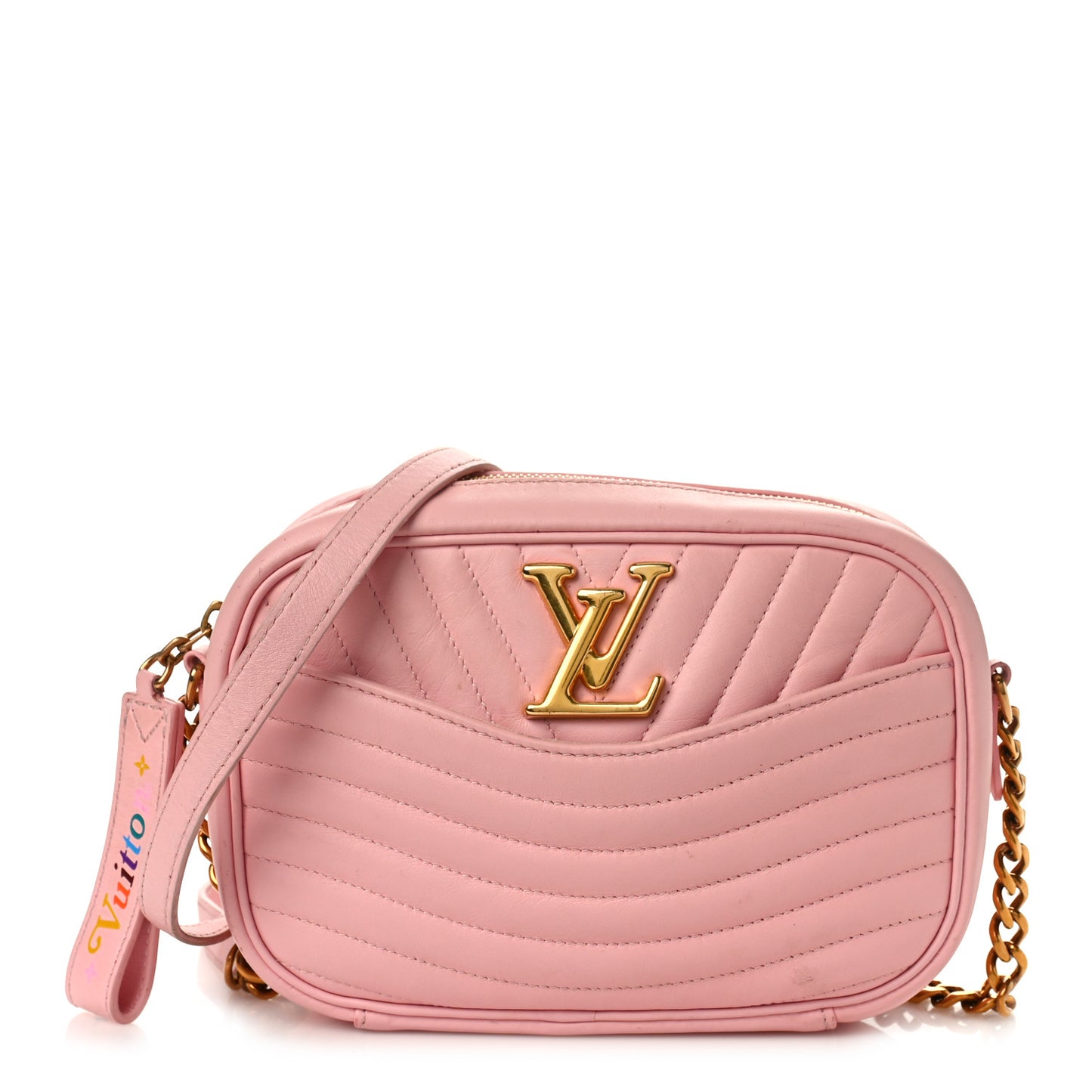 LOUIS VUITTON Calfskin New Wave Camera Bag Smoothie Pink