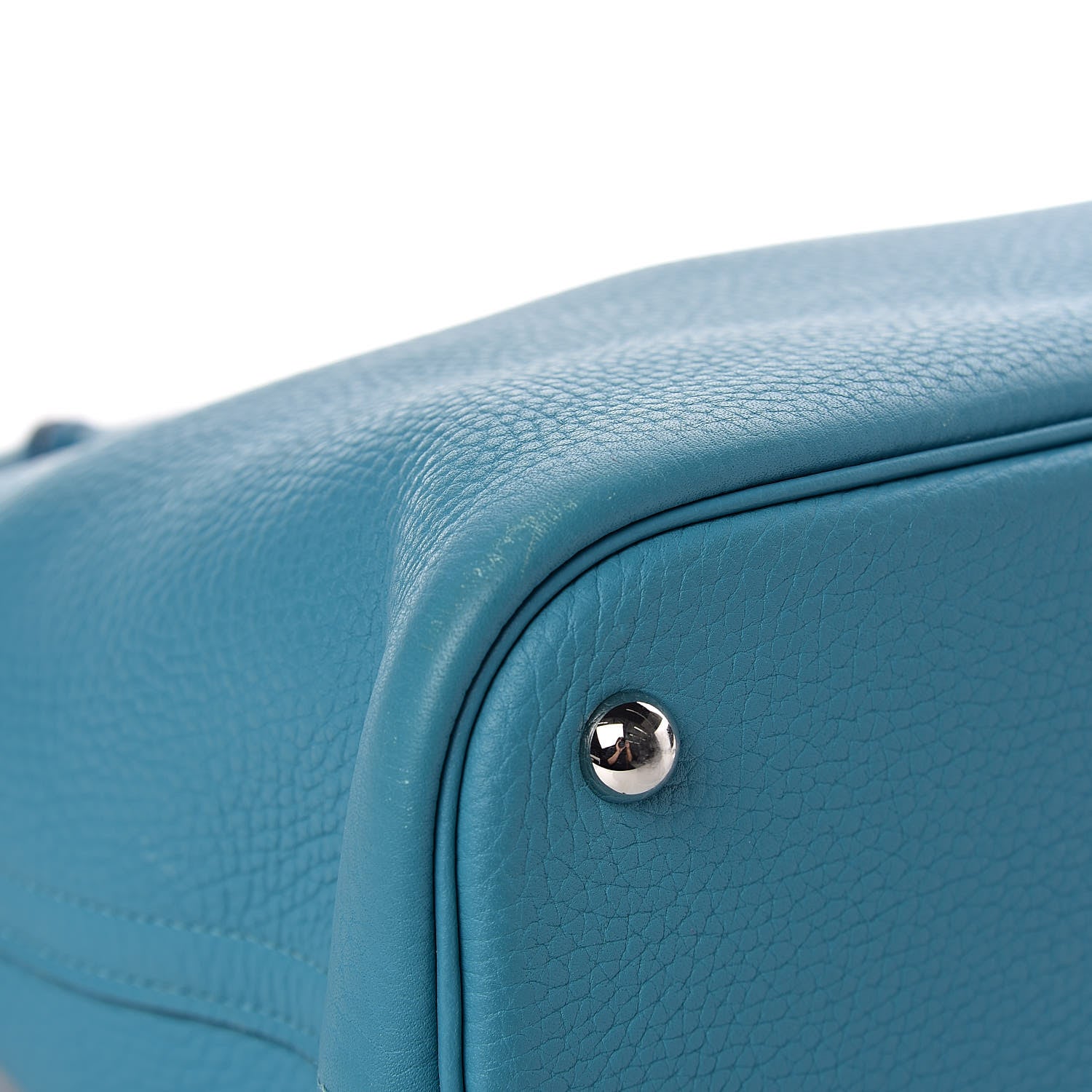 Hermes Taurillon Clemence Bolide 35 Turquoise 14 of 15