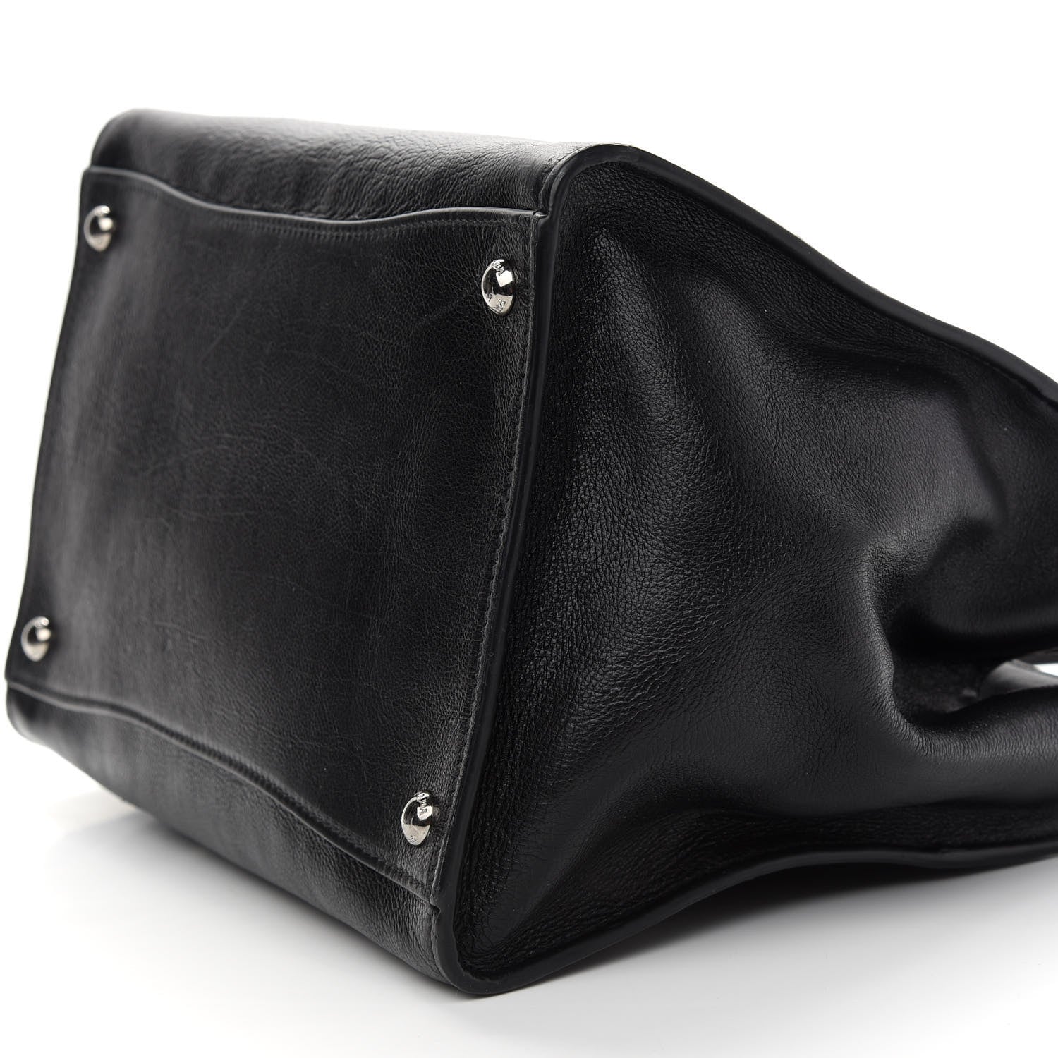 Prada Glace Calf Twin Pocket Tote Black 8 of 9