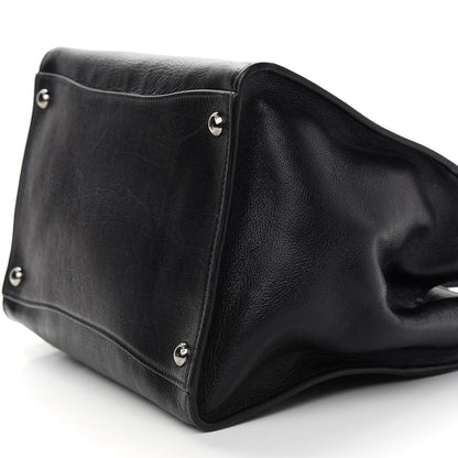 Prada Glace Calf Twin Pocket Tote Black 8 of 9