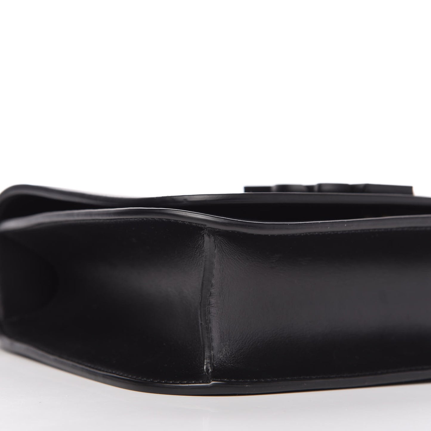 Smooth Calfskin Small Spontini Saddle Bag Black