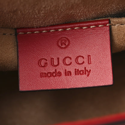 Gucci Calfskin Mini Sylvie Chain Shoulder Bag Hibiscus Red 6 of 10