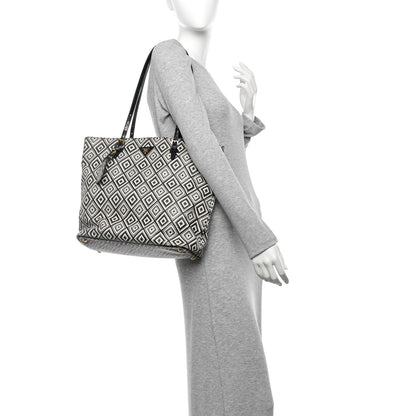 Prada Saffiano Diamond Print Tote Multicolor 2 of 10
