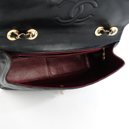 Chanel Lambskin Quilted XL Jumbo Single Flap Black 6 of 10