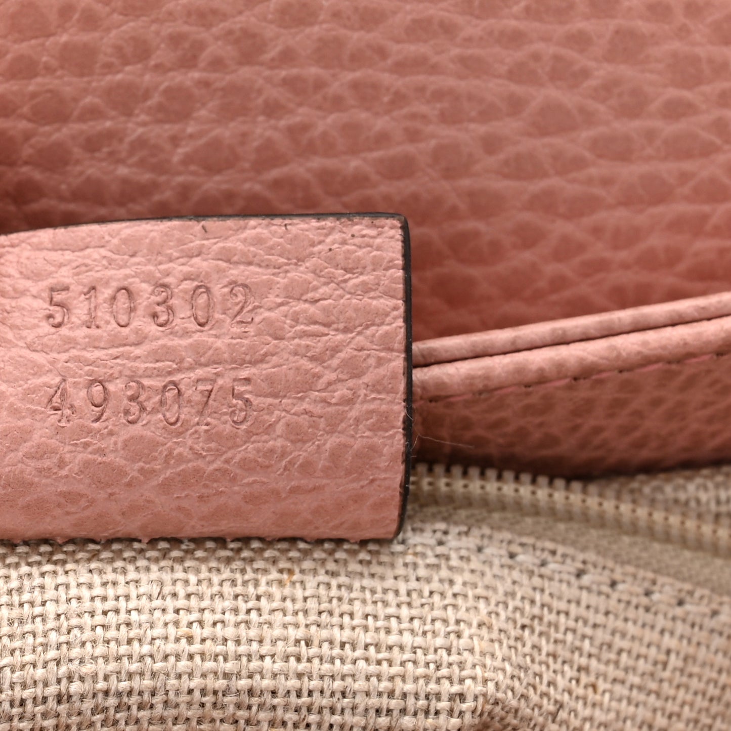 Dollar Calfskin Interlocking G Top Handle Shoulder Bag Soft Pink