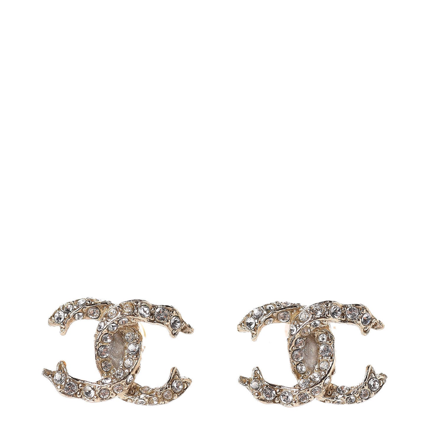 Crystal CC Earrings Gold