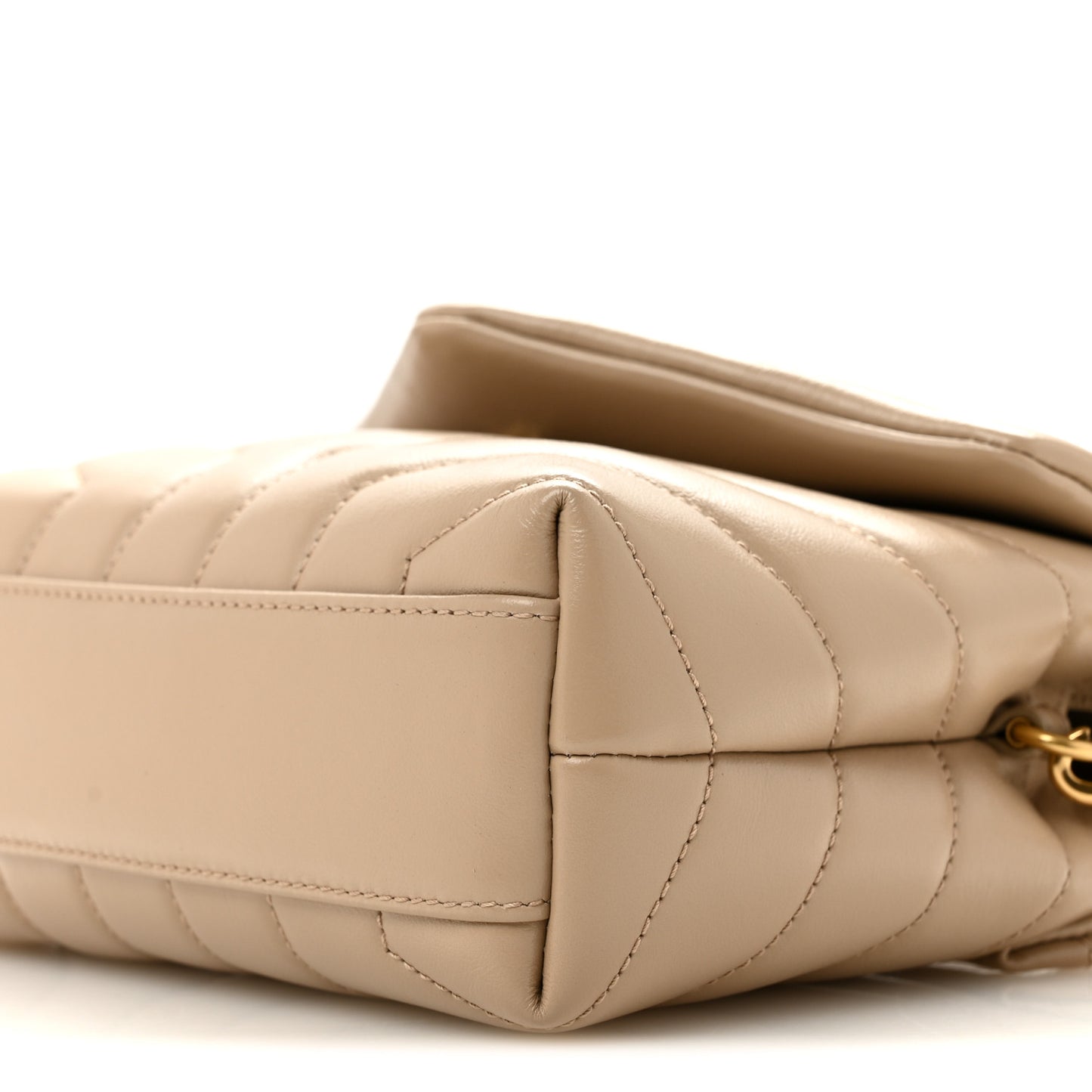 Calfskin Y Quilted Monogram Toy Loulou Crossbody Bag Dark Beige