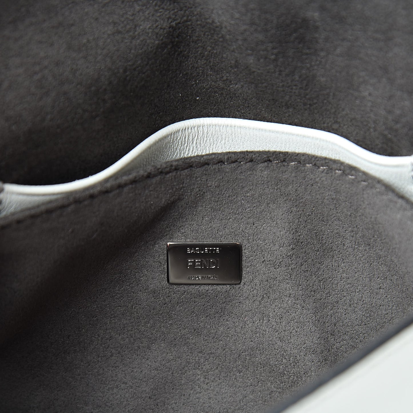 Nappa Rabbit Fox Fur Micro Buggie Baguette White Nirvana Black