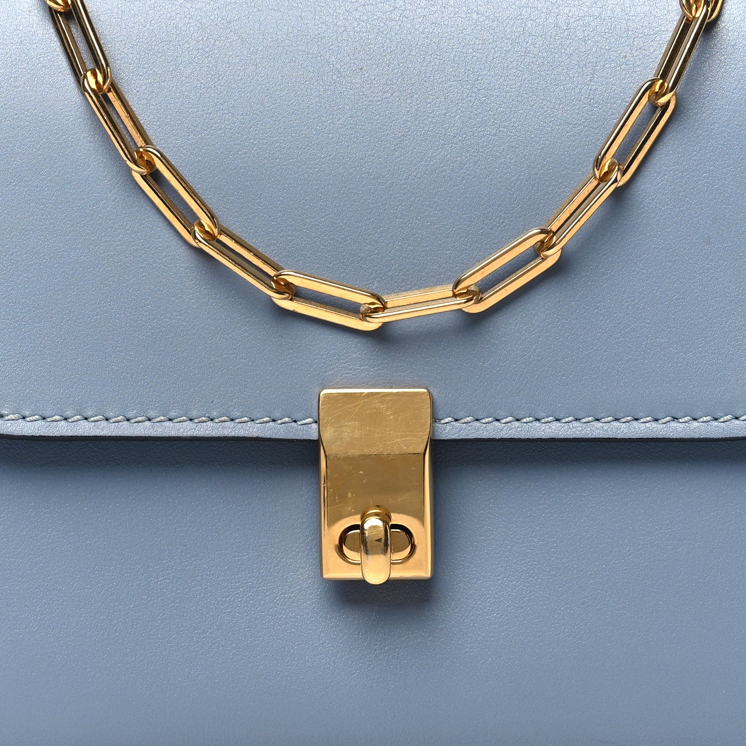 Valentino Garavani Vitello Chain Flap Bag Aqua 7 of 10