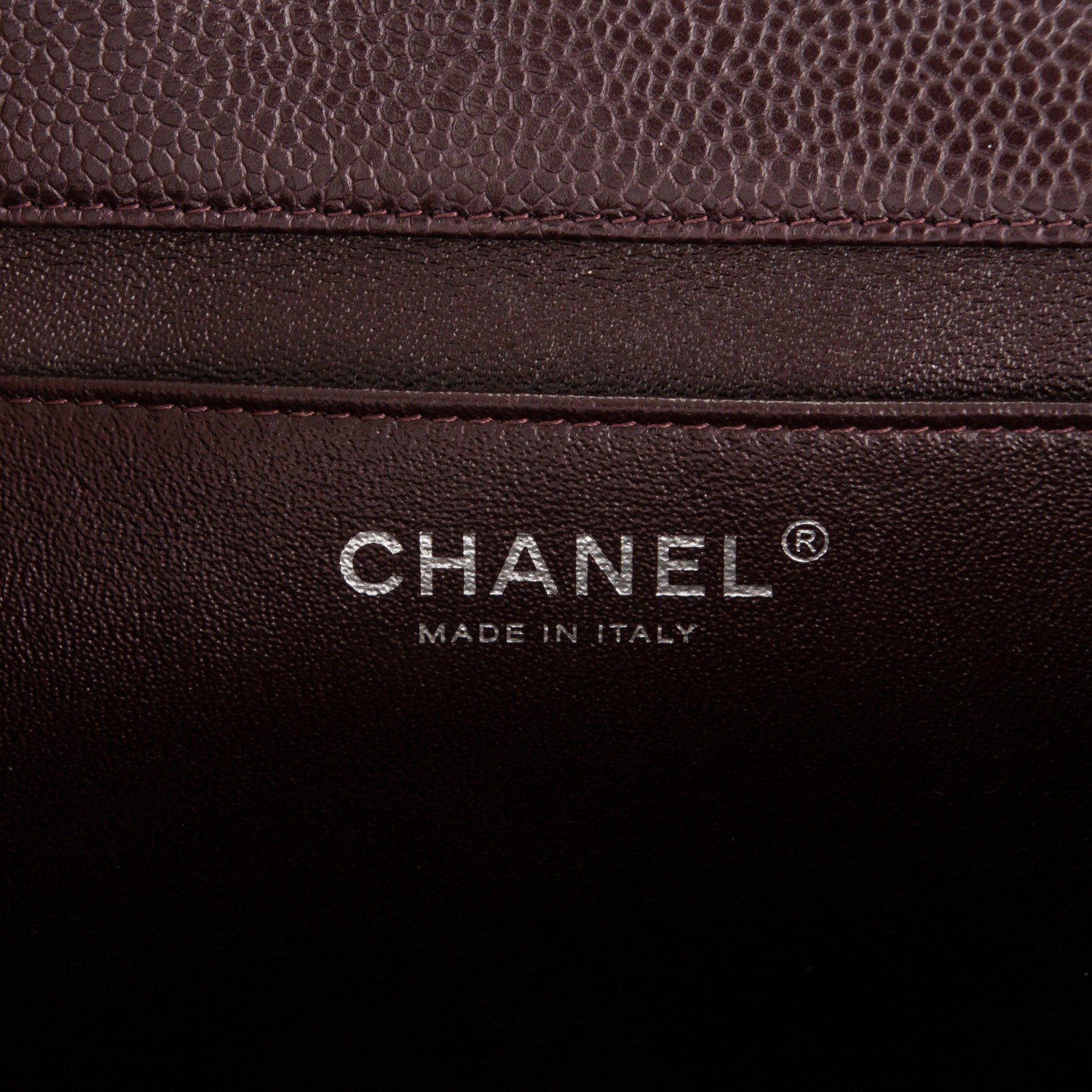 Chanel Caviar Quilted Clutch With Chain Flap Burgundy 6 of 7