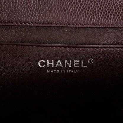 Chanel Caviar Quilted Clutch With Chain Flap Burgundy 6 of 7