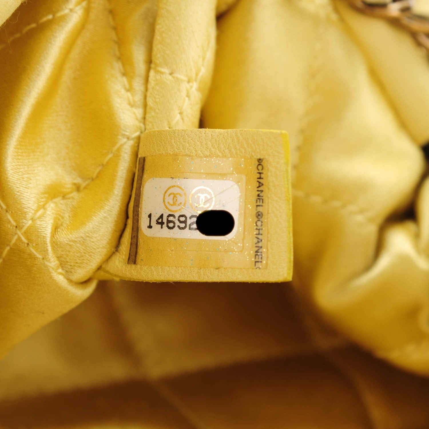 Chanel Satin Garden Evening Clutch Light Yellow 7 of 8