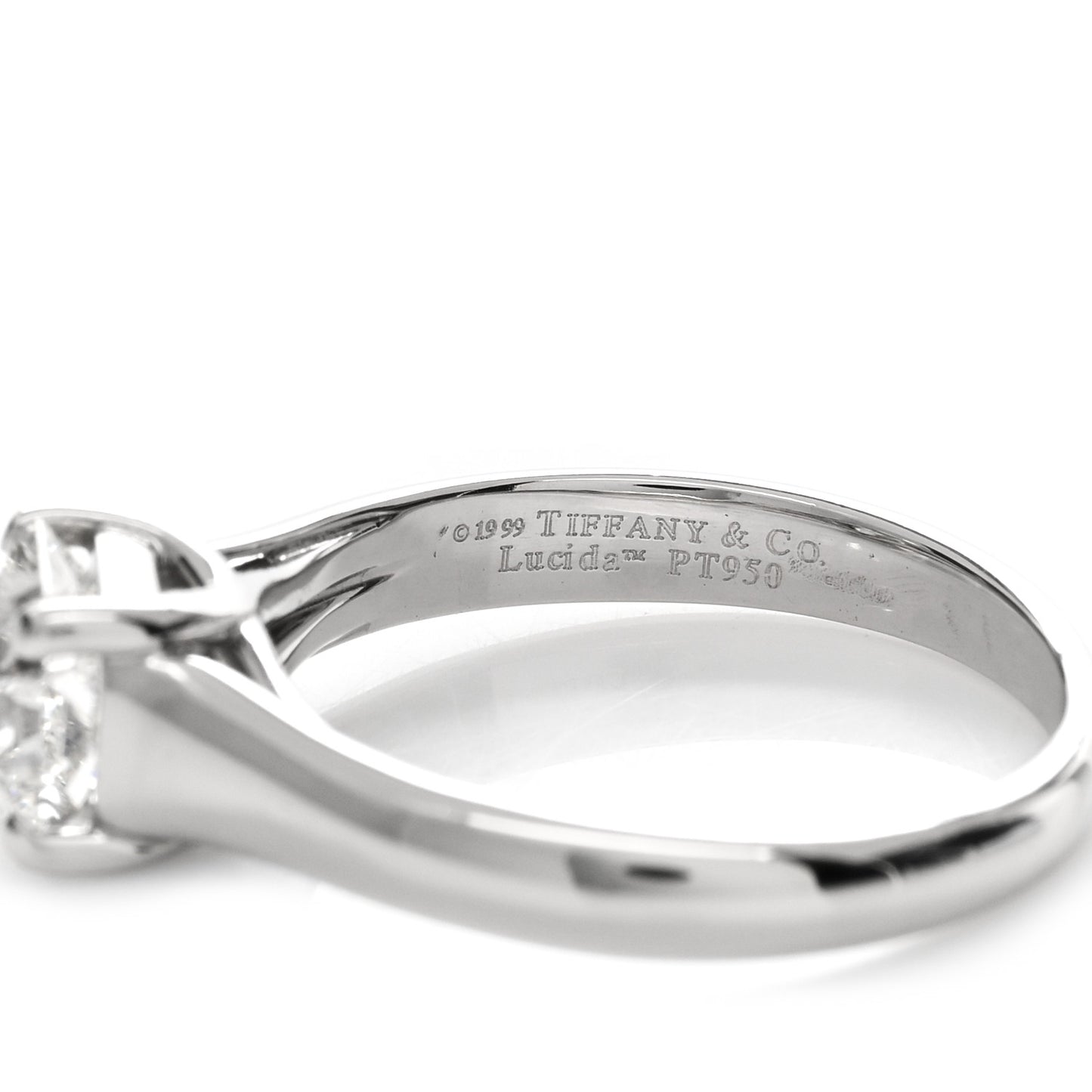 Platinum Diamond 1.10ct Solitaire Lucida Engagement Ring 50 5.5