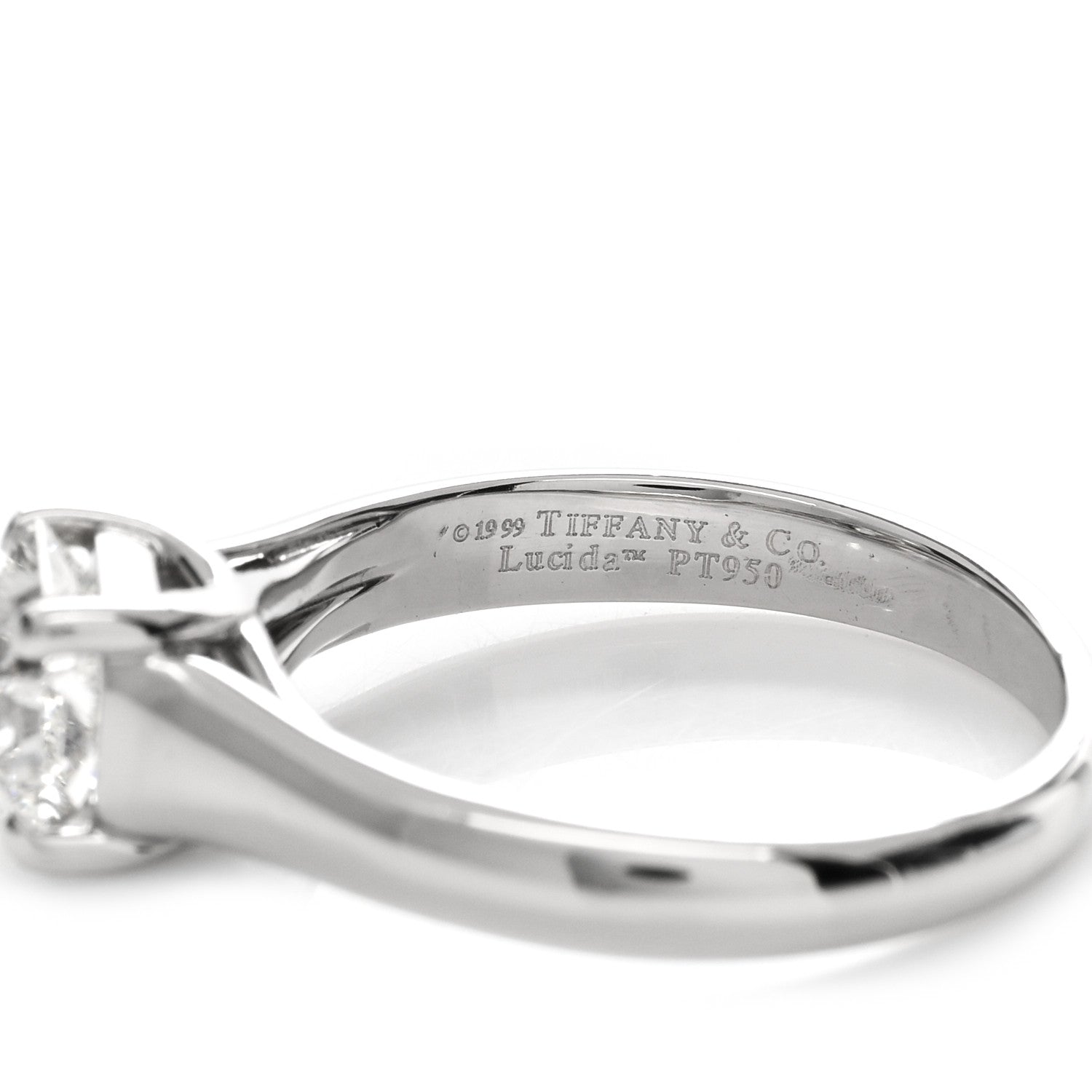 Tiffany Platinum Diamond 1.10ct Solitaire Lucida Engagement Ring 50 5.5 3 of 5