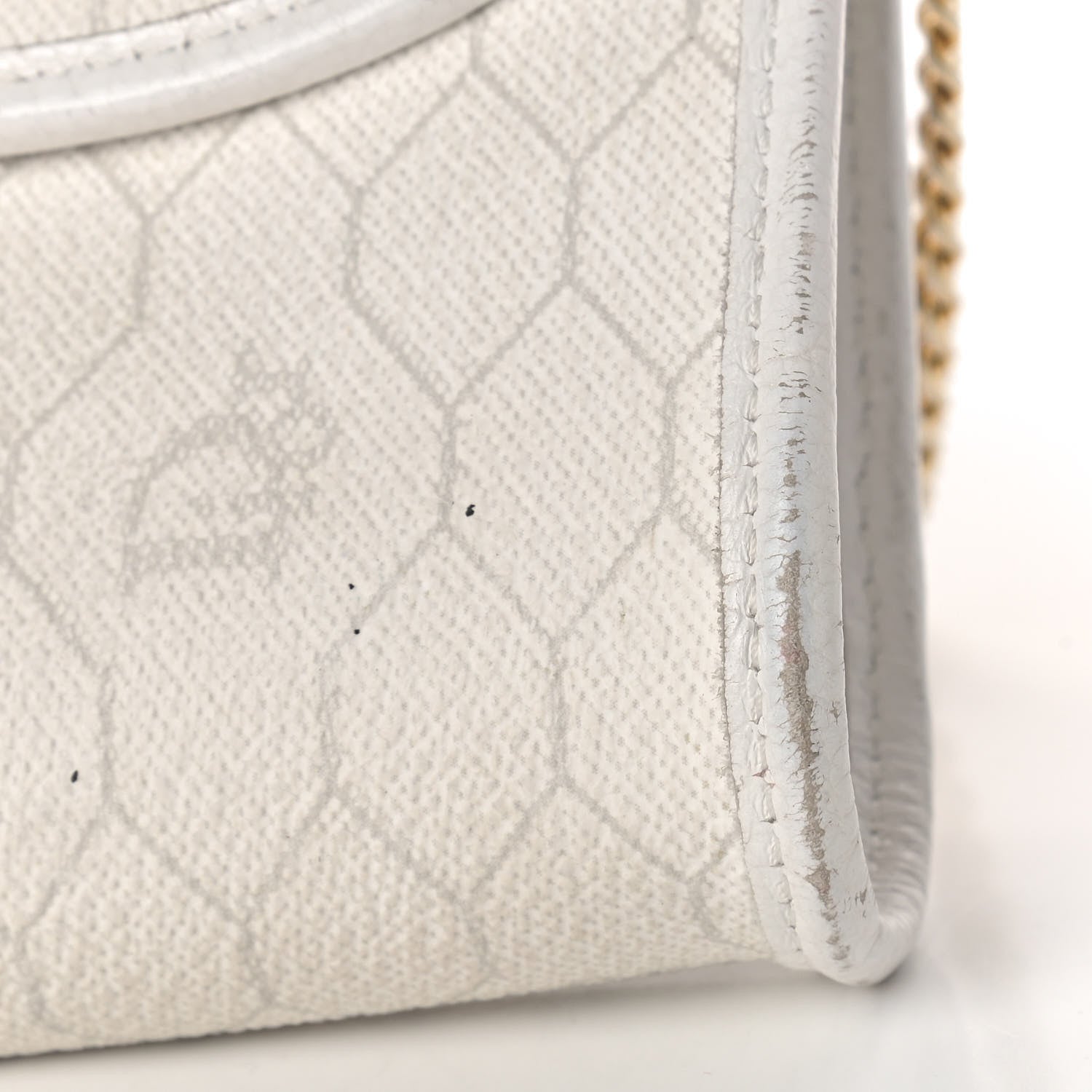 Christian Dior Monogram Chain Flap White 9 of 18