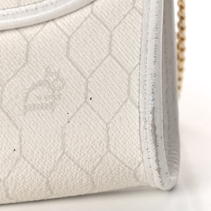 Christian Dior Monogram Chain Flap White 9 of 18