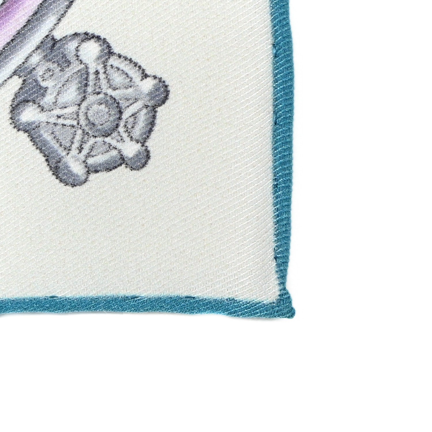 Hermes Silk Chorus Stellarum Scarf 70 Gris Perle Bleu Azur 5 of 9